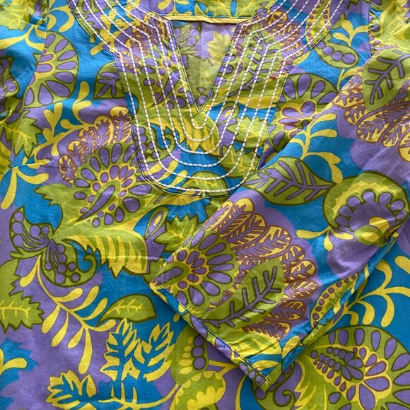 Boden Embroidered Split Neck Tunic - US 2 - Picture 7 of 11